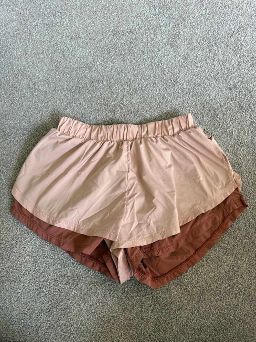 FP Movement "Run for It" Shorts Women’s Athletic Shorts - Blush & Rust